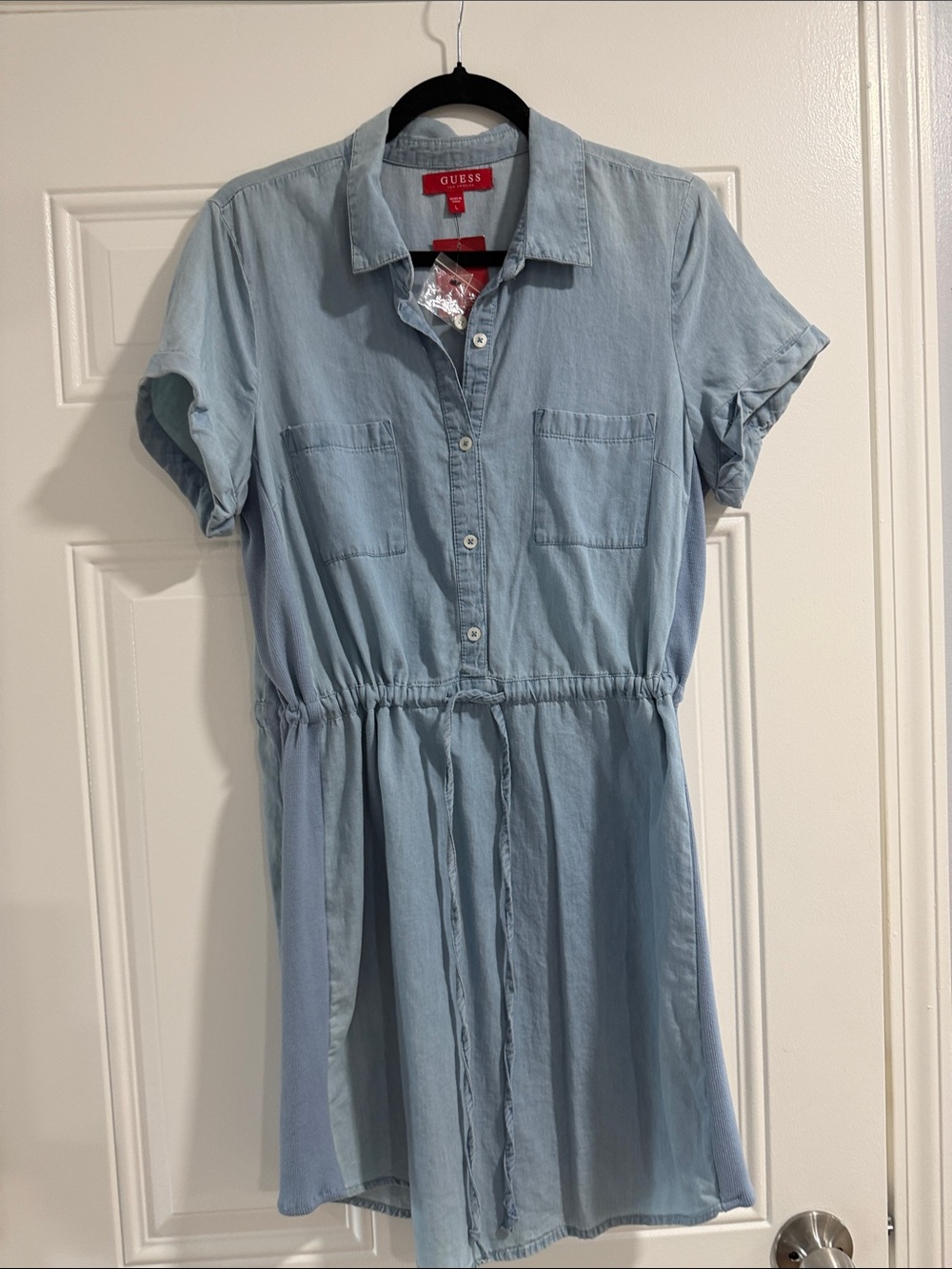GUESS Light Blue Denim Shirt Dress